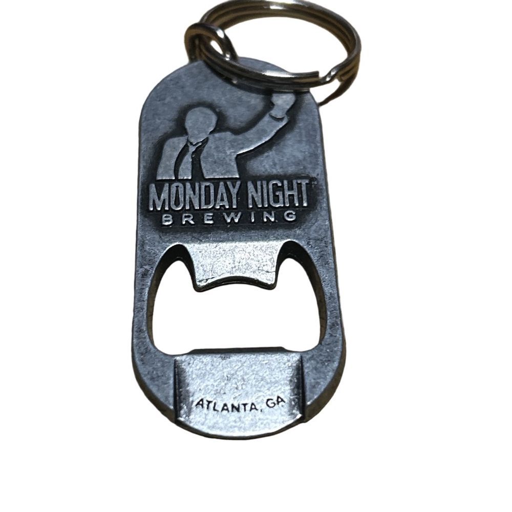 Monday Night Brewing Silver Bottle Opener Keychain